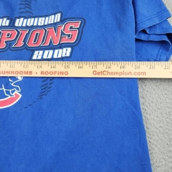 Chicago Cubs Shirt Mens Large MLB Baseball Champions 2008 Central Division Tee - Picture 5 of 7